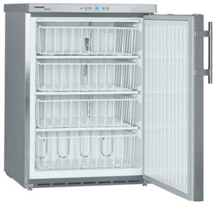 Kompakt-Tiefkühlschrank · 133 l · Edelstahl