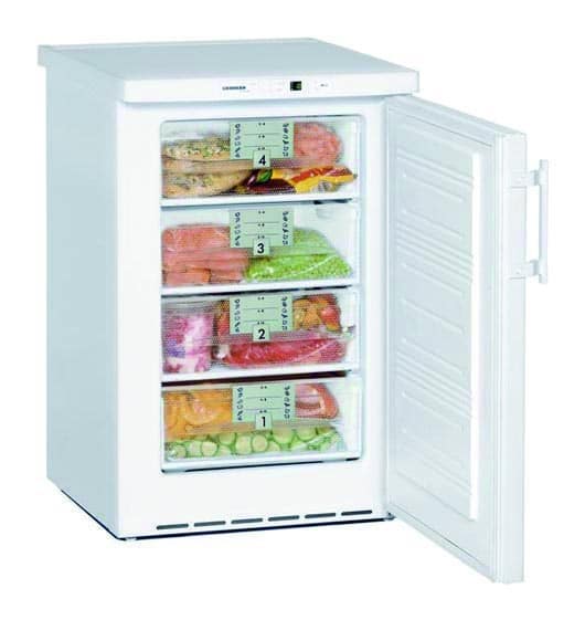 Kompakt-Tiefkühlschrank · 126 l · Korpus und Tür Stahl/weiß – Bild 3