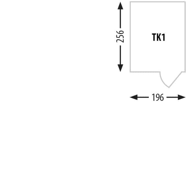 Tiefkühlzelle Typ TK1; 219 x 230 x 230 (H x B x T in cm); Fassungsvermögen 8,59 m³