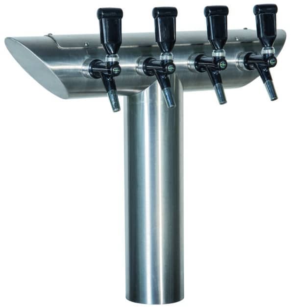 Premix-/Bier-Metallschanksäule Modell · 6-leitig