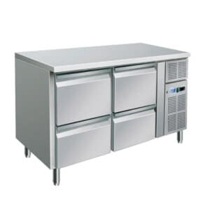 Kühltisch Edelstahl · mit 4 Schubauszügen