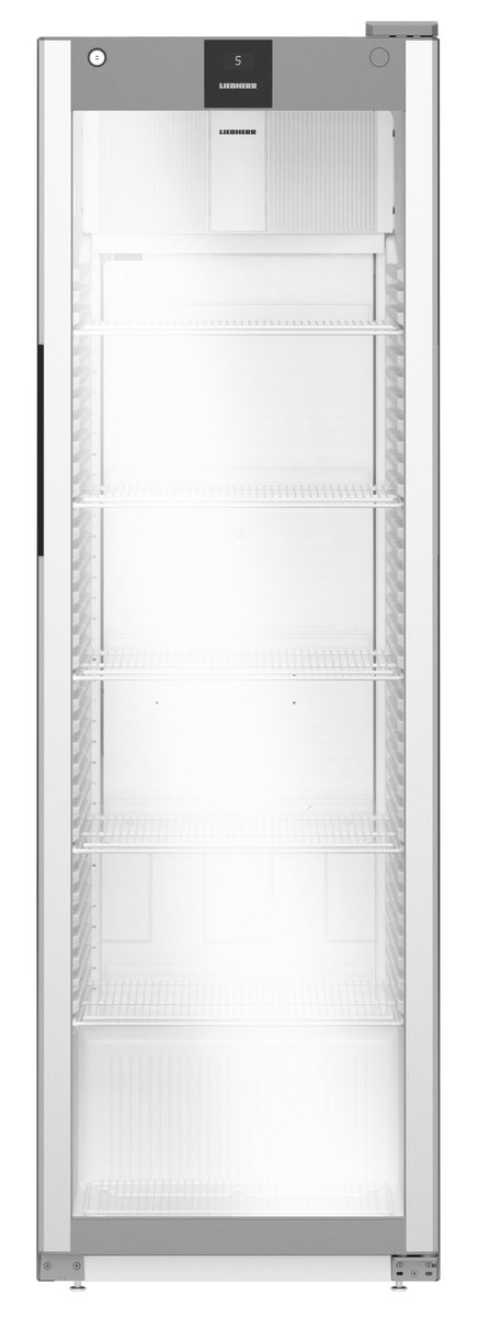 Flaschen-/ Präsentationskühlschrank · 286 l · Korpus Stahl/Grau